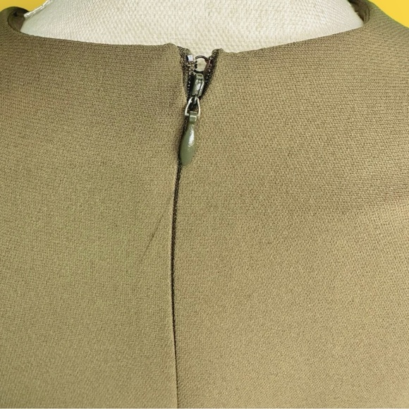 Brandon Maxwell Spring 2017 Collection Olive Green Layered-Sleeve Georgette Top - Picture 10 of 16